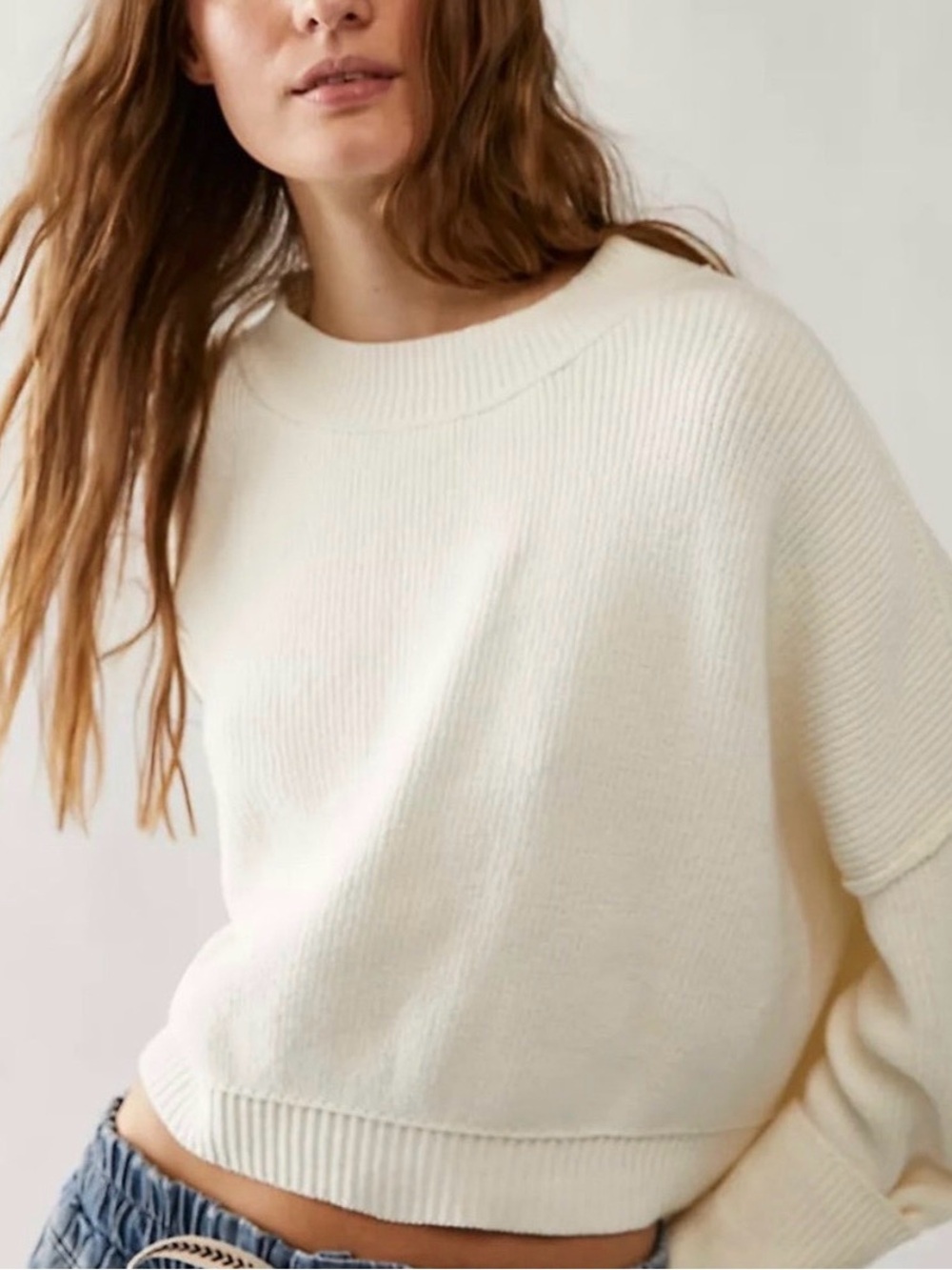 Easy Street Crop Sweater in white
Free People